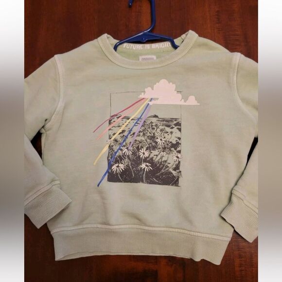 Gymboree Rainbow and Daisy Graphic Sweatshirt - Green - Picture 1 of 4